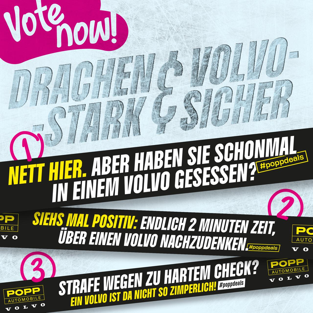 Drachen stark & Volvo sicher